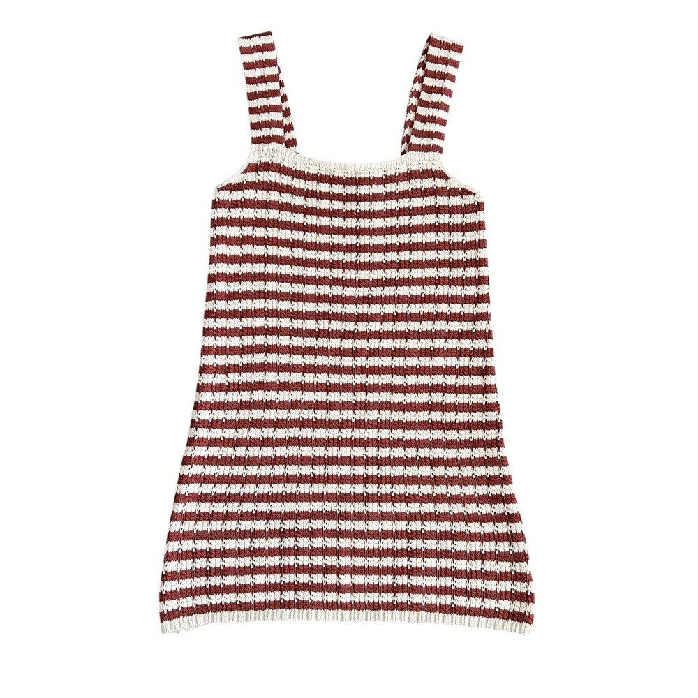 Faherty Seacoast Crochet Sleeveless Dress Sorrento Sand Women's Medium Boho-Chic - Picture 2 of 13